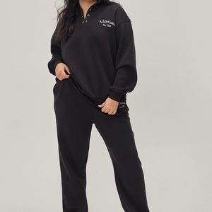 Nasty Gal Athleisure Graphic Wide Leg Sweatpants